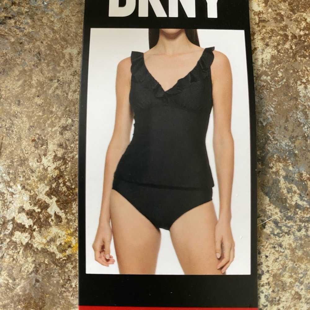 DKNY Black Ruffle Swim too